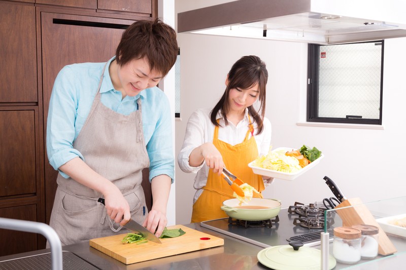 二人で料理